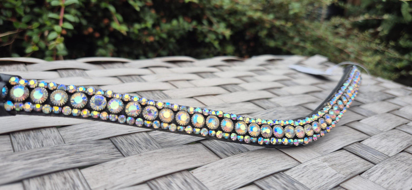 Handmade Multy Color Crystal Horse Browband - U Shape