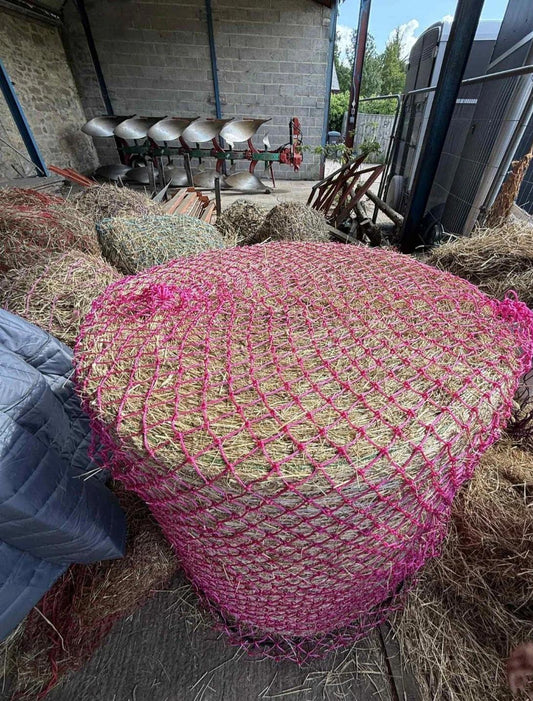 Round Bale Hay Net - Small Hole SlowFeeder for Hay & Haylage 7 Feet