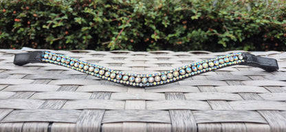 Handmade Multy Color Crystal Horse Browband - U Shape