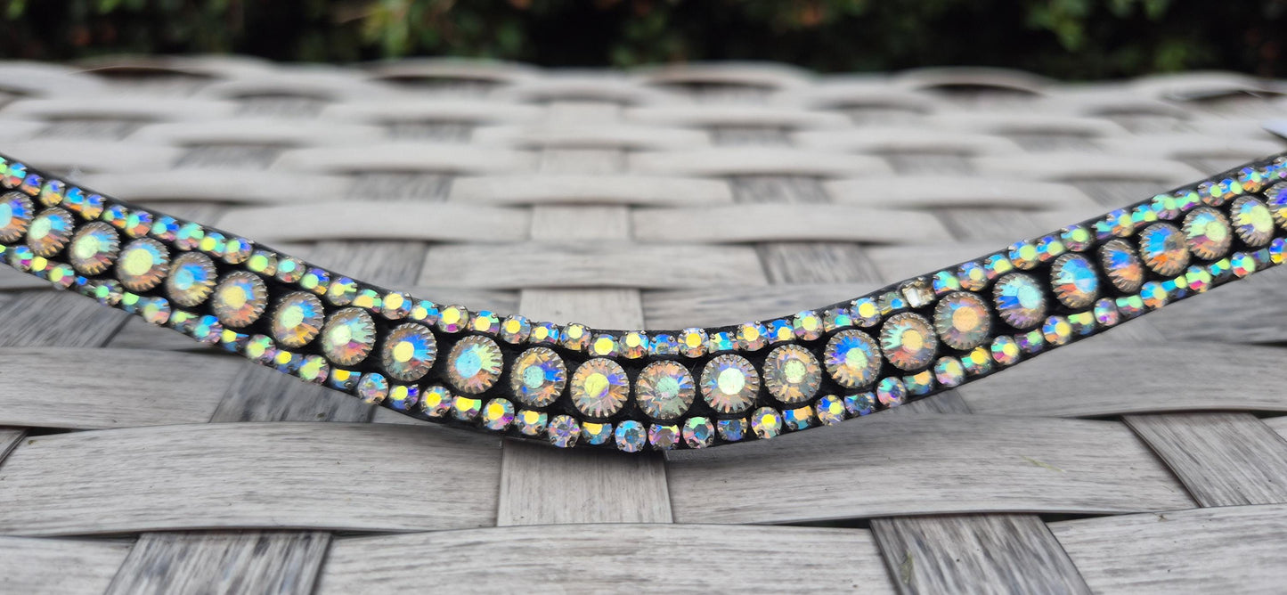 Handmade Multy Color Crystal Horse Browband - U Shape
