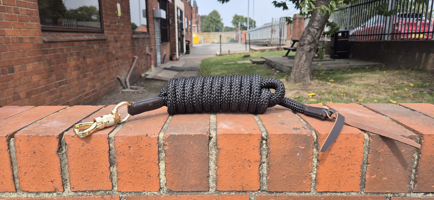 Horse Training Lead Rope Communication Rope with Lether Popper