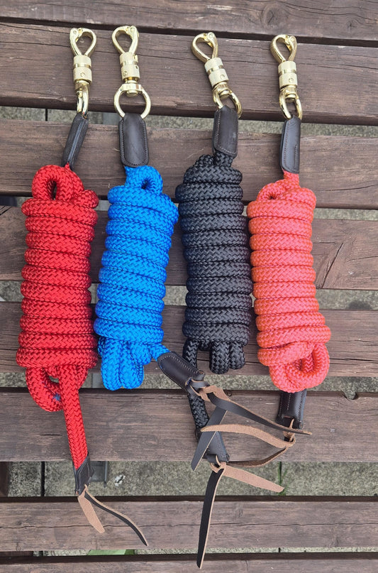 Horse Training Lead Rope Communication Rope with Lether Popper
