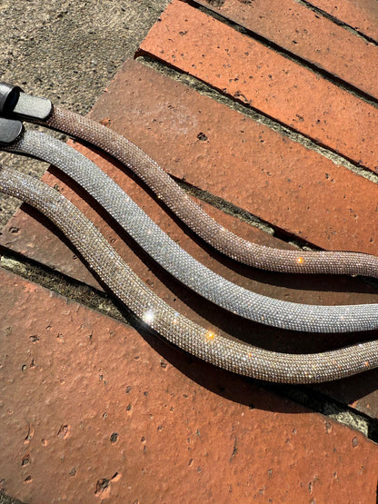 Handmade Diamante Browband for horse in U Shape ROSE GOLD colour /quick release