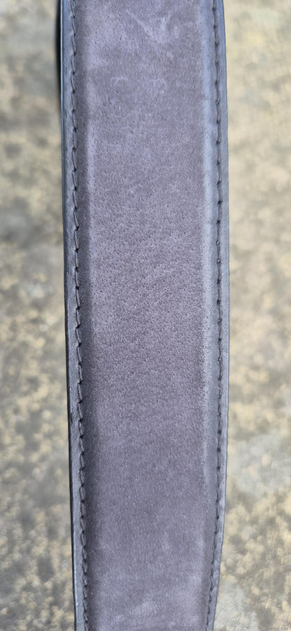 Classic Matte Black Leather Belt for mens