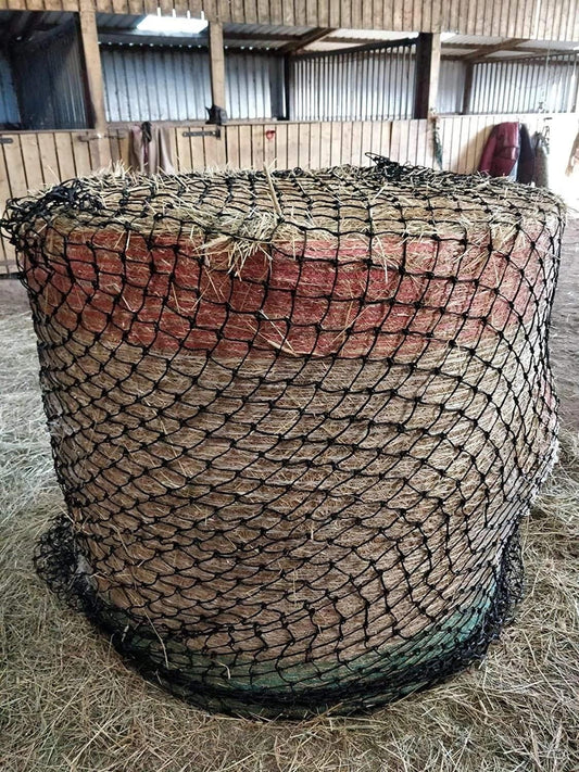 Round Bale Hay Net - Small Hole SlowFeeder for Hay & Haylage 7 Feet