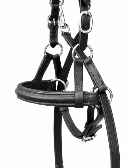 Horse Padded Comfort Bitless Bridle Cross-Over Side-Pull Size Full/Cob/Pony